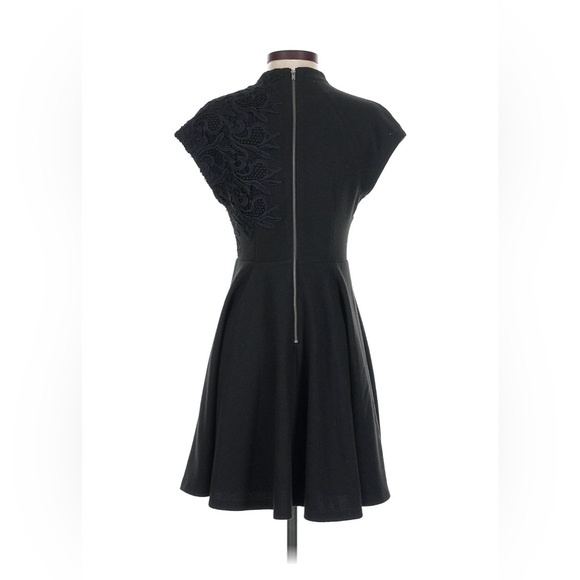 Anthropologie Plenty By Tracy Reese Black Sleeveless Mini Dress with Lace Detail - Picture 6 of 16